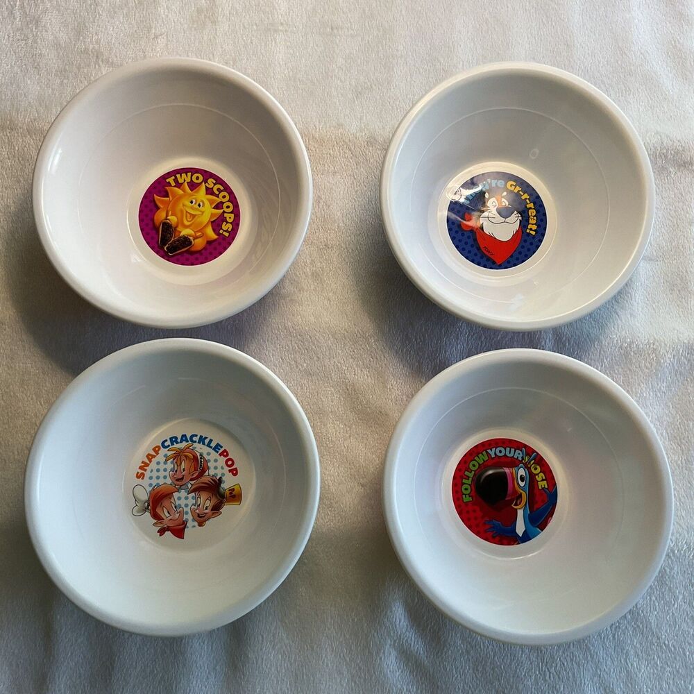 Rare Vintage Promo Plastic Kellogg Cereal Bowls From England